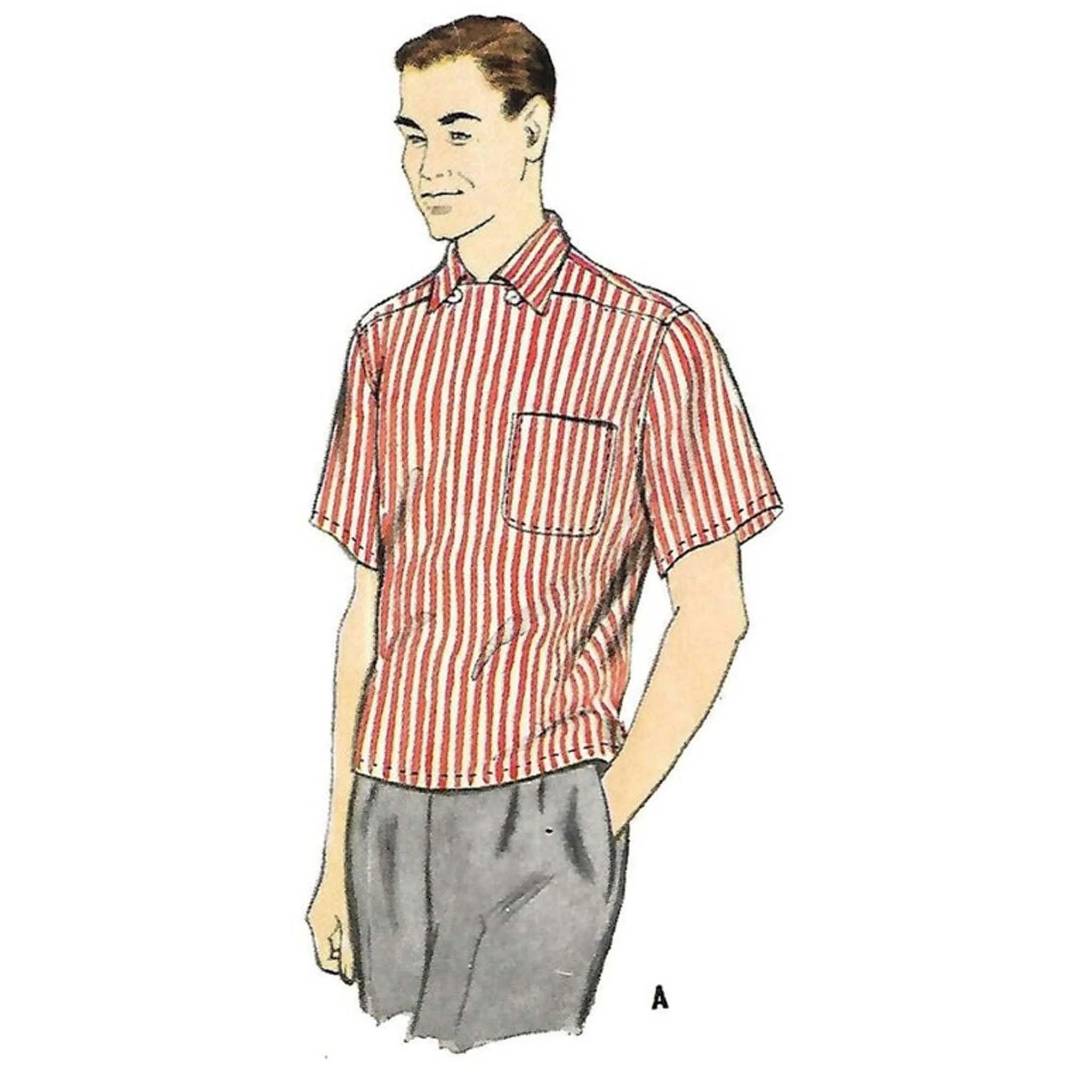 1950s Pattern, Men's Sports Shirt - Multi-sizes