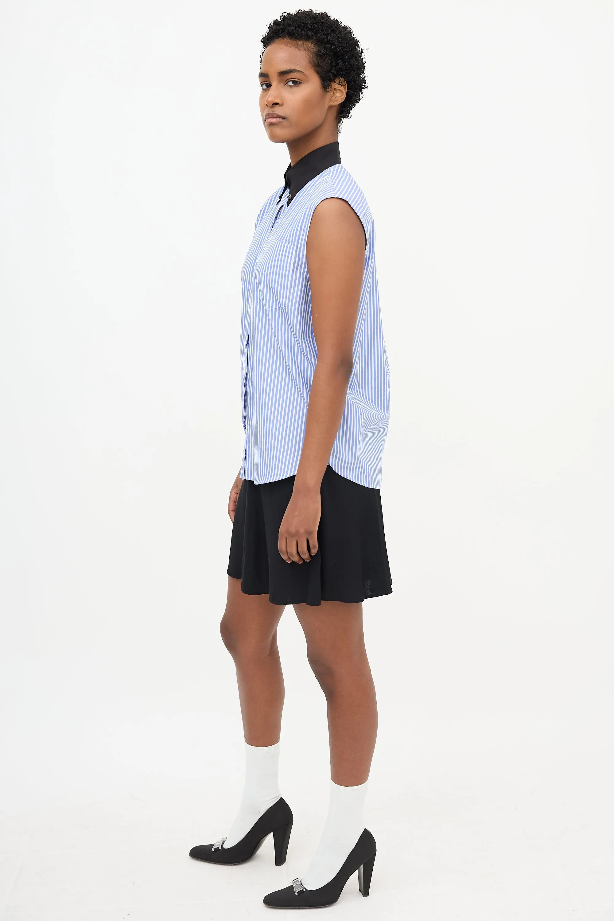 2017 Stripe Sleeveless Shirt