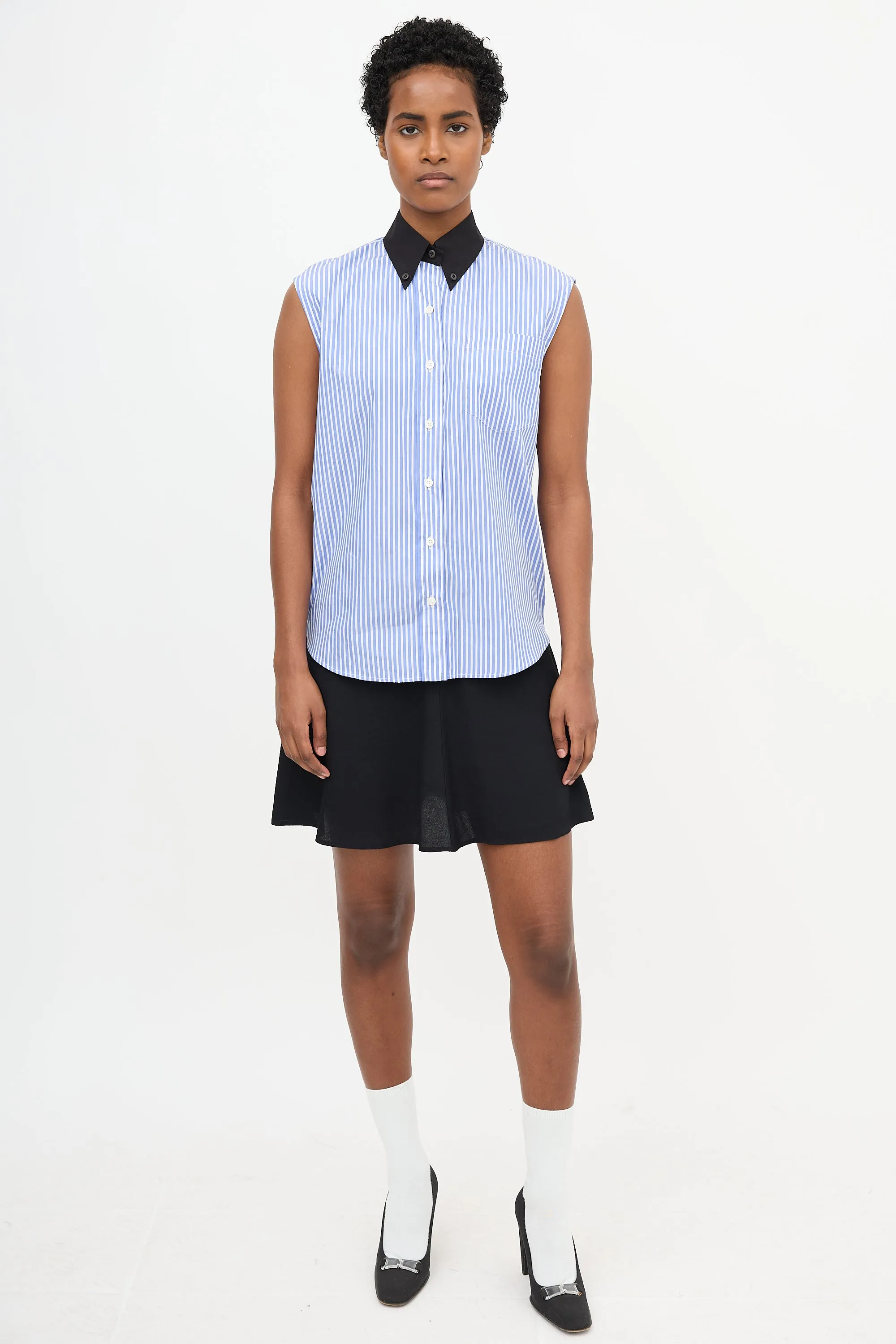 2017 Stripe Sleeveless Shirt
