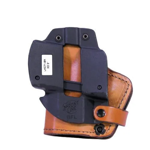 3 Layer Synthetic Leather Belt Holster - Springfield XD with 3" Barrel, Brown, Right Hand
