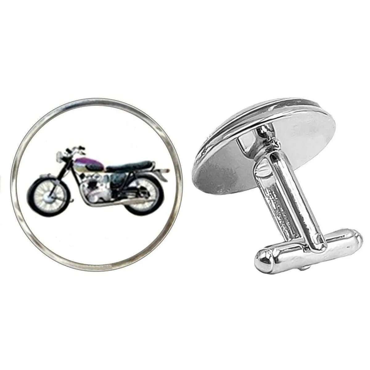 Bassin and Brown Motorbike Cufflinks - Black/White