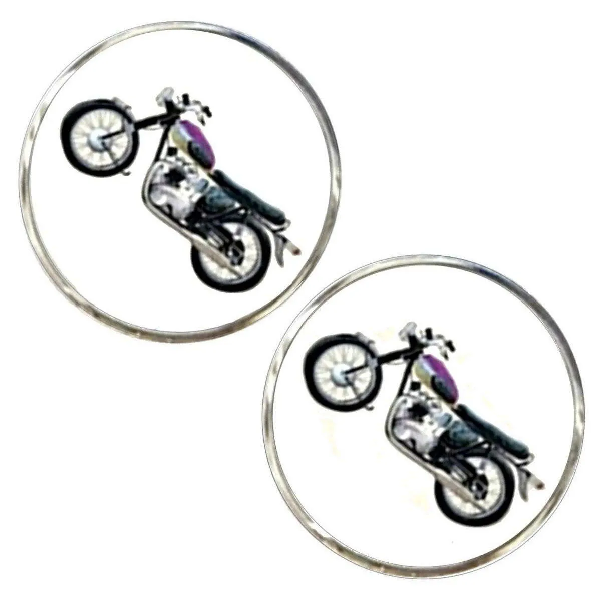 Bassin and Brown Motorbike Cufflinks - Black/White
