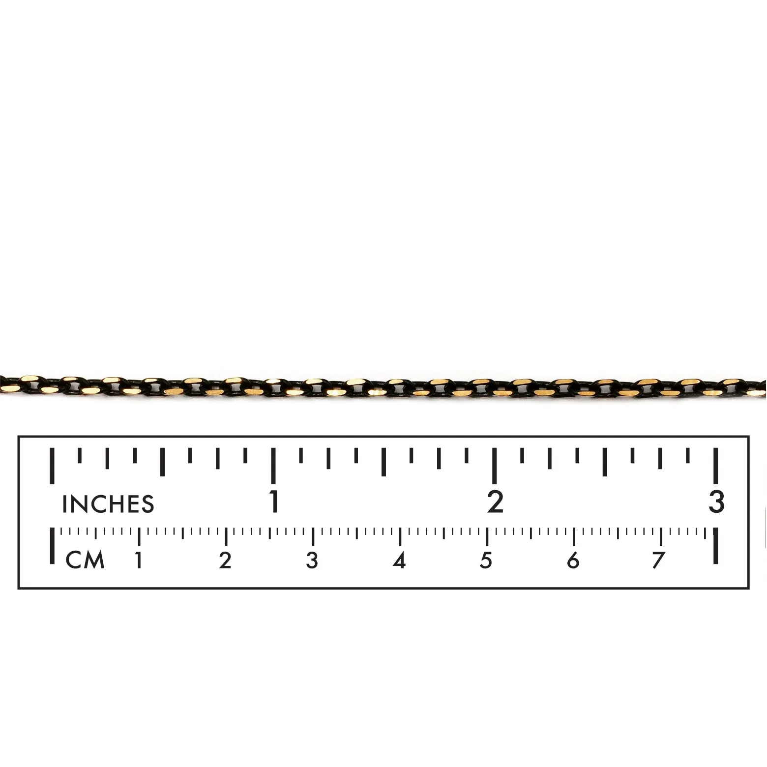 BCH1028 Two Tone Black & Gold Diamond Cut Chain