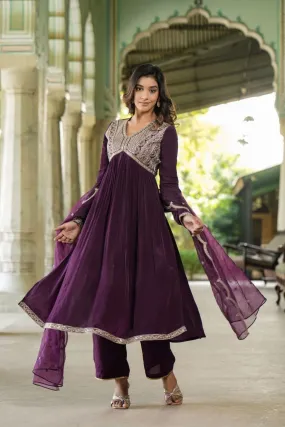 Beautiful Designer Party Wear Reyon Anarkali Salwar Suit