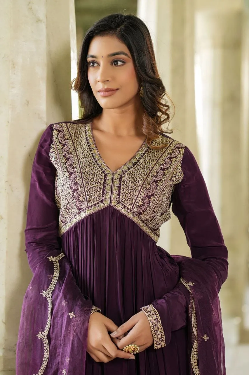 Beautiful Designer Party Wear Reyon Anarkali Salwar Suit