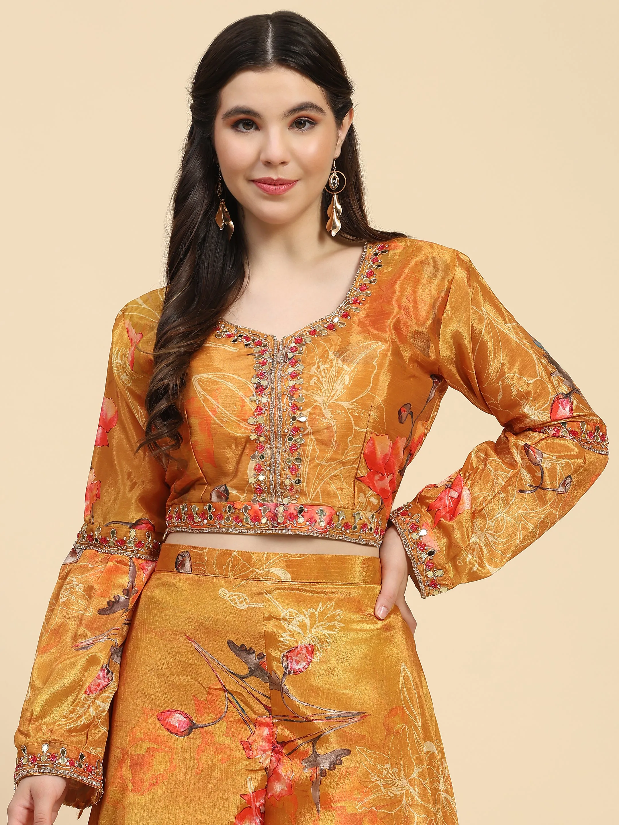 Beautiful Designer Readymade Crop Top Dress