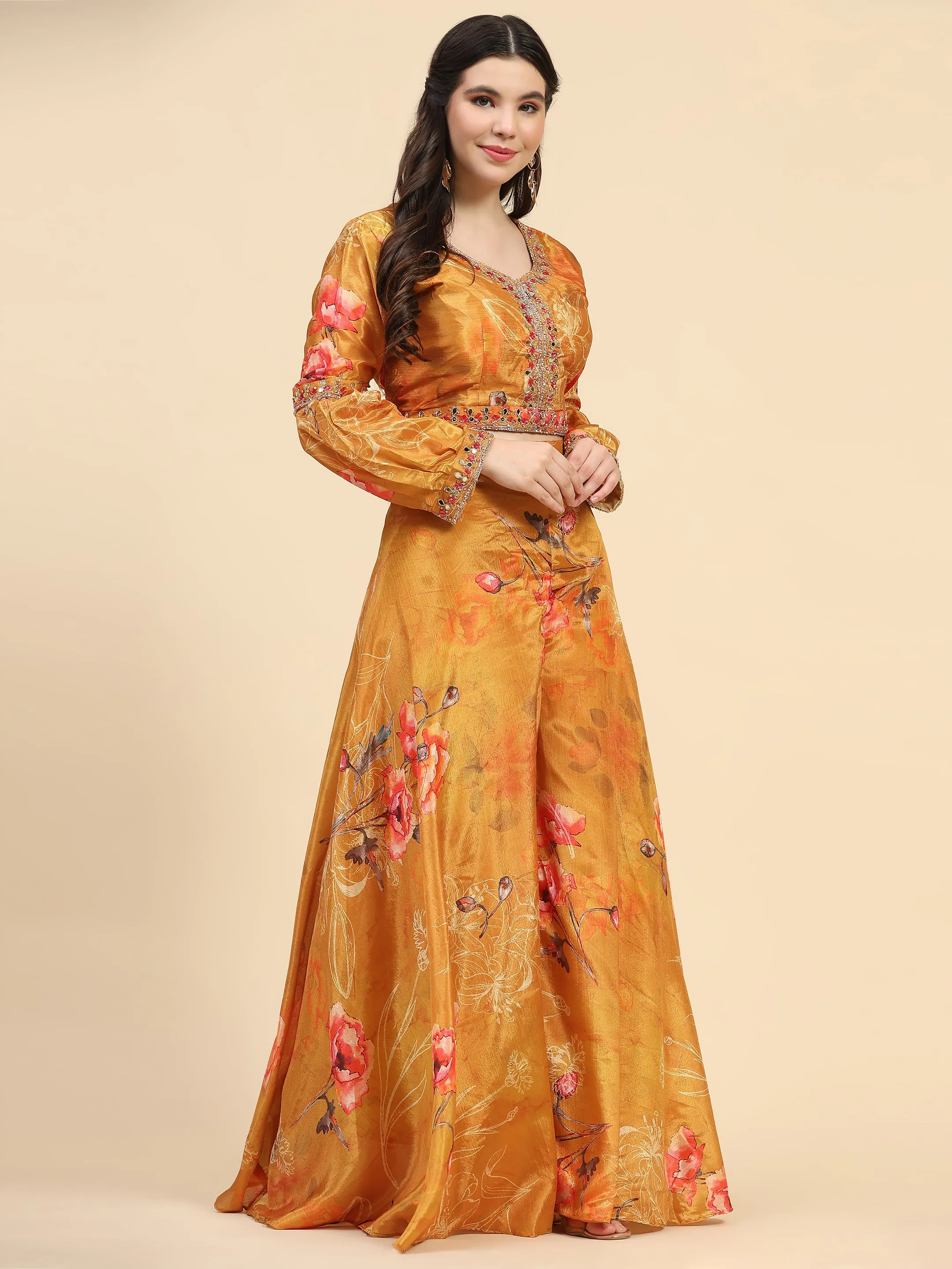 Beautiful Designer Readymade Crop Top Dress