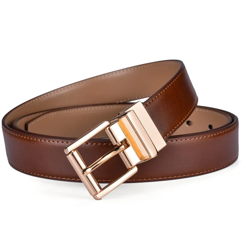 BELTOX Design Collection Men's Fashion 100% Genuine Leather Brown & Black Tone Belts
