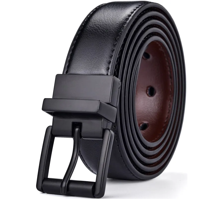 BELTOX Design Collection Men's Fashion 100% Genuine Leather Brown & Black Tone Belts