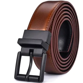 BELTOX Design Collection Men's Fashion 100% Genuine Leather Brown & Black Tone Belts