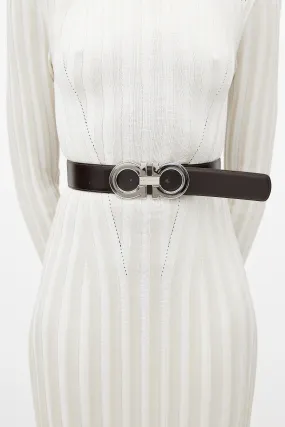 Black & Brown Gancini Reversible Leather Belt