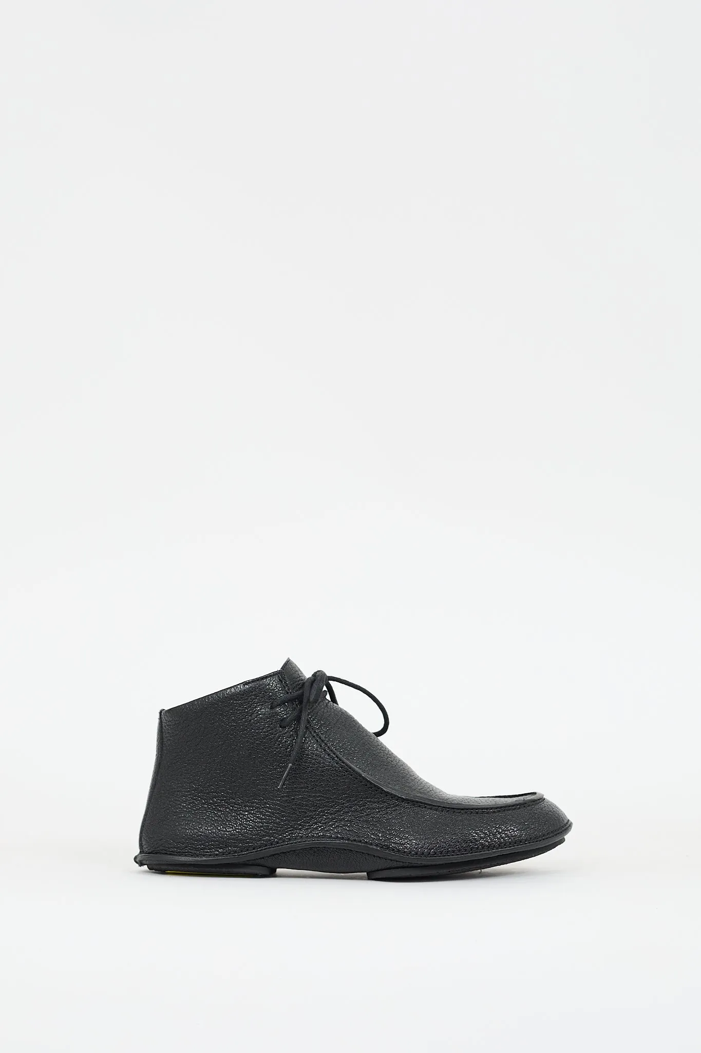 Black Leather Car Shoe Derby Boot