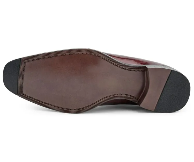 Bolano Bandit Burgundy Men's Croco Oxford Shoes