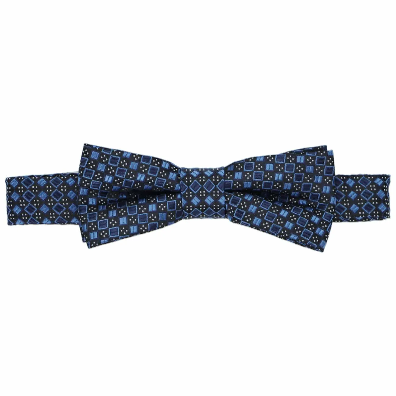 Boys' Brilliant Blue Marie Square Pattern Bow Tie