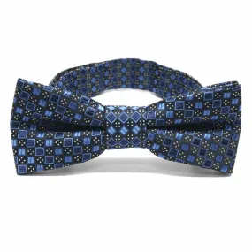 Boys' Brilliant Blue Marie Square Pattern Bow Tie