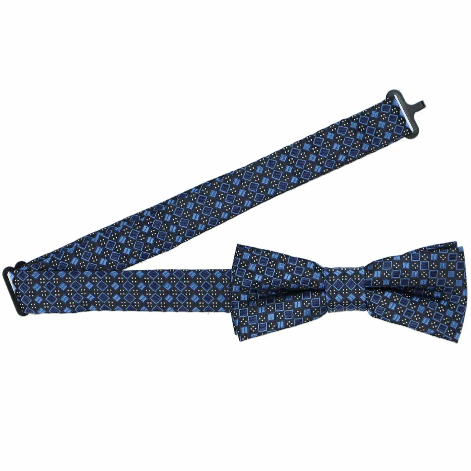 Boys' Brilliant Blue Marie Square Pattern Bow Tie