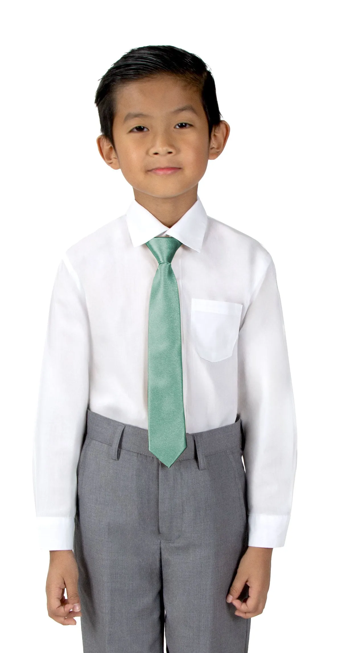 Boys' Milano Crinkle Microfiber Zipper Tie