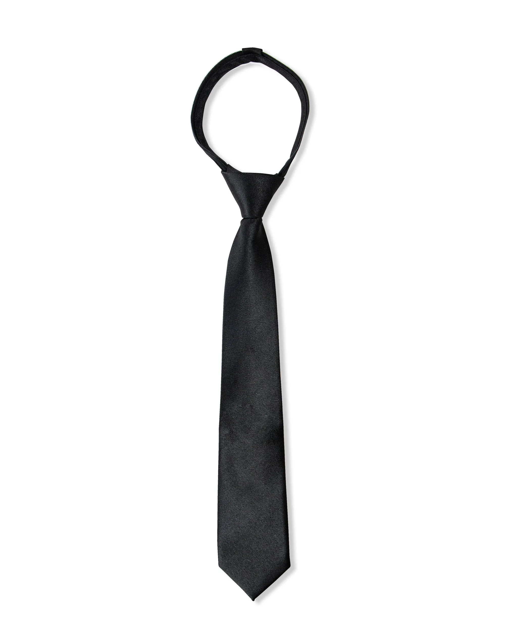Boys' Milano Crinkle Microfiber Zipper Tie