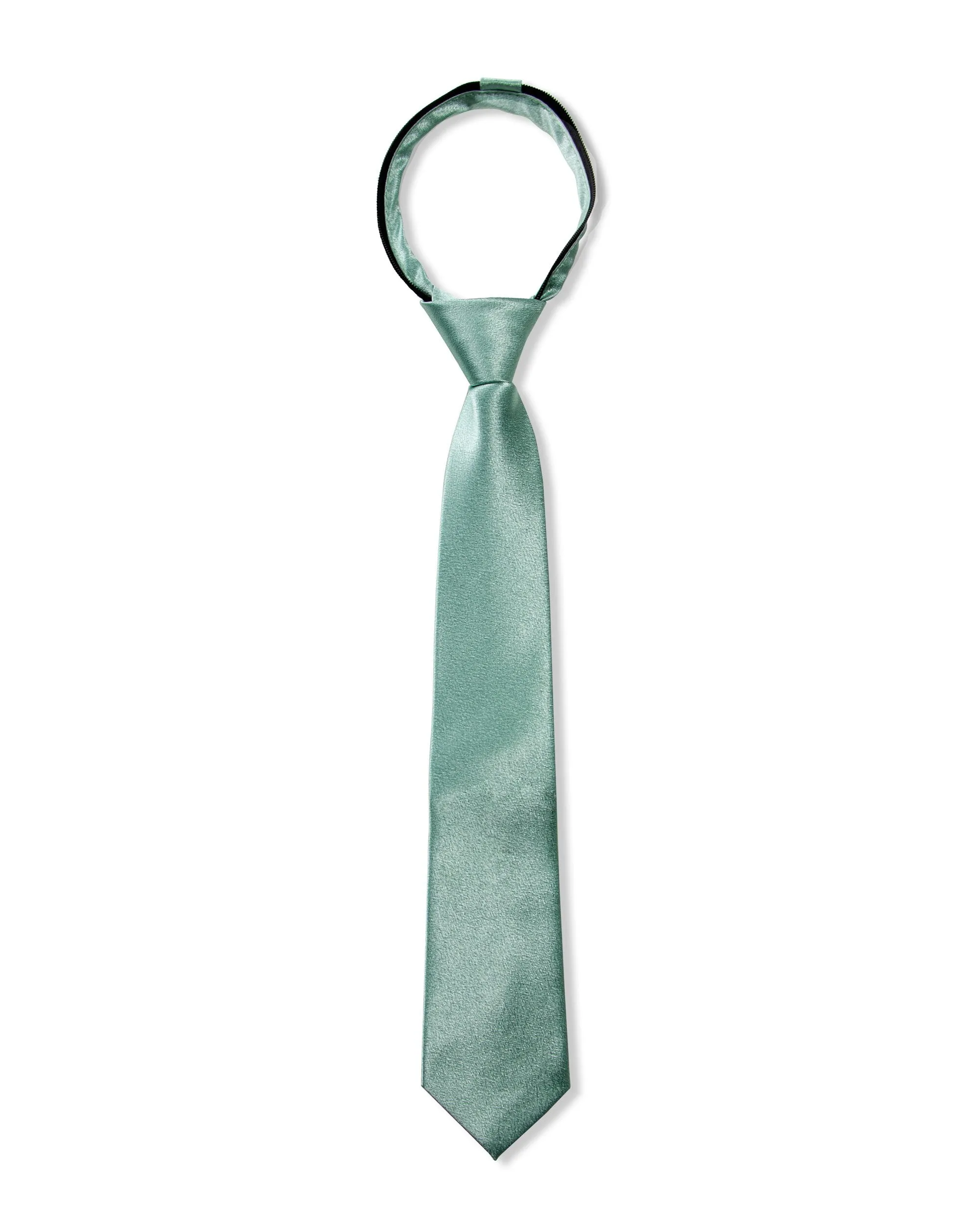 Boys' Milano Crinkle Microfiber Zipper Tie