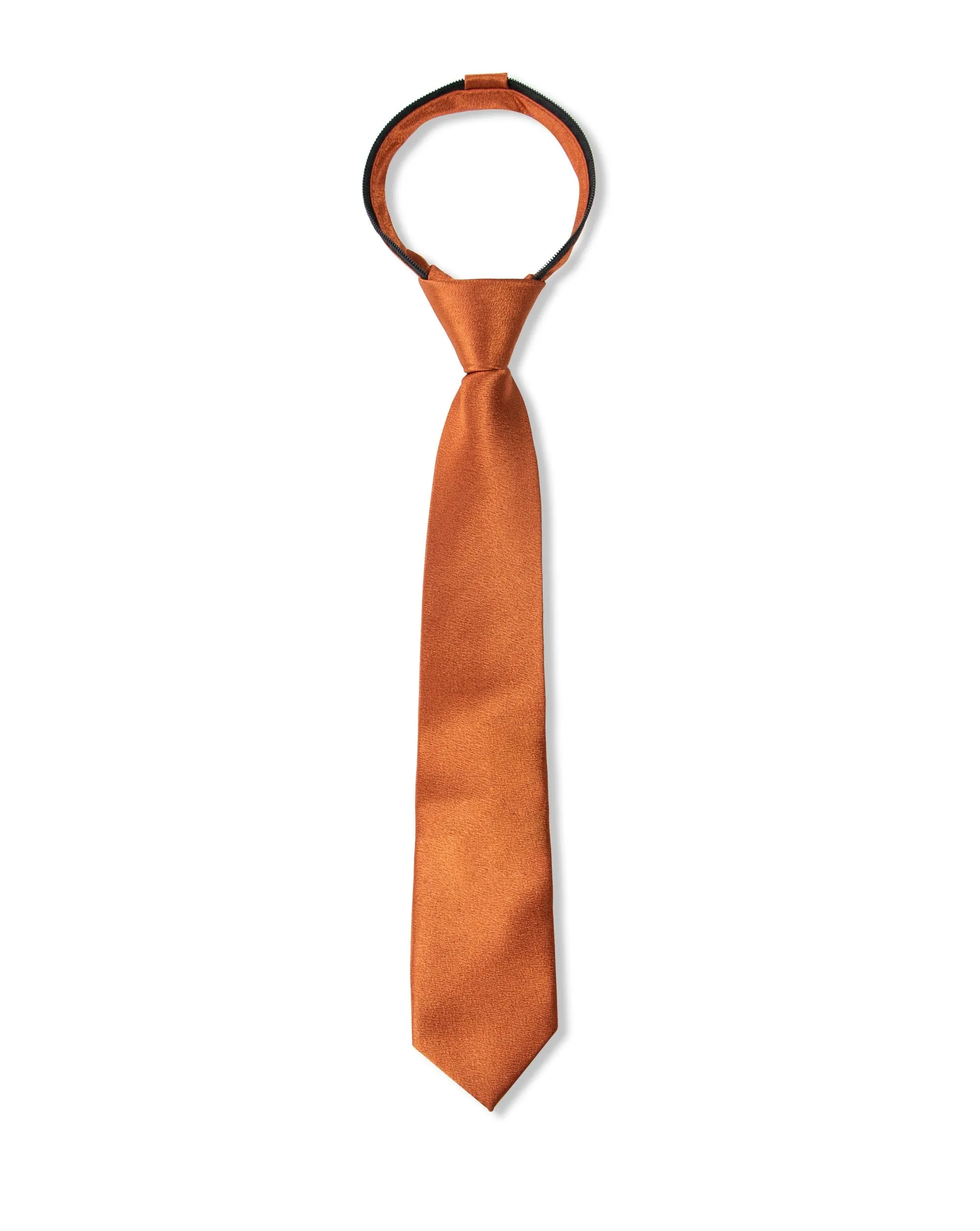 Boys' Milano Crinkle Microfiber Zipper Tie