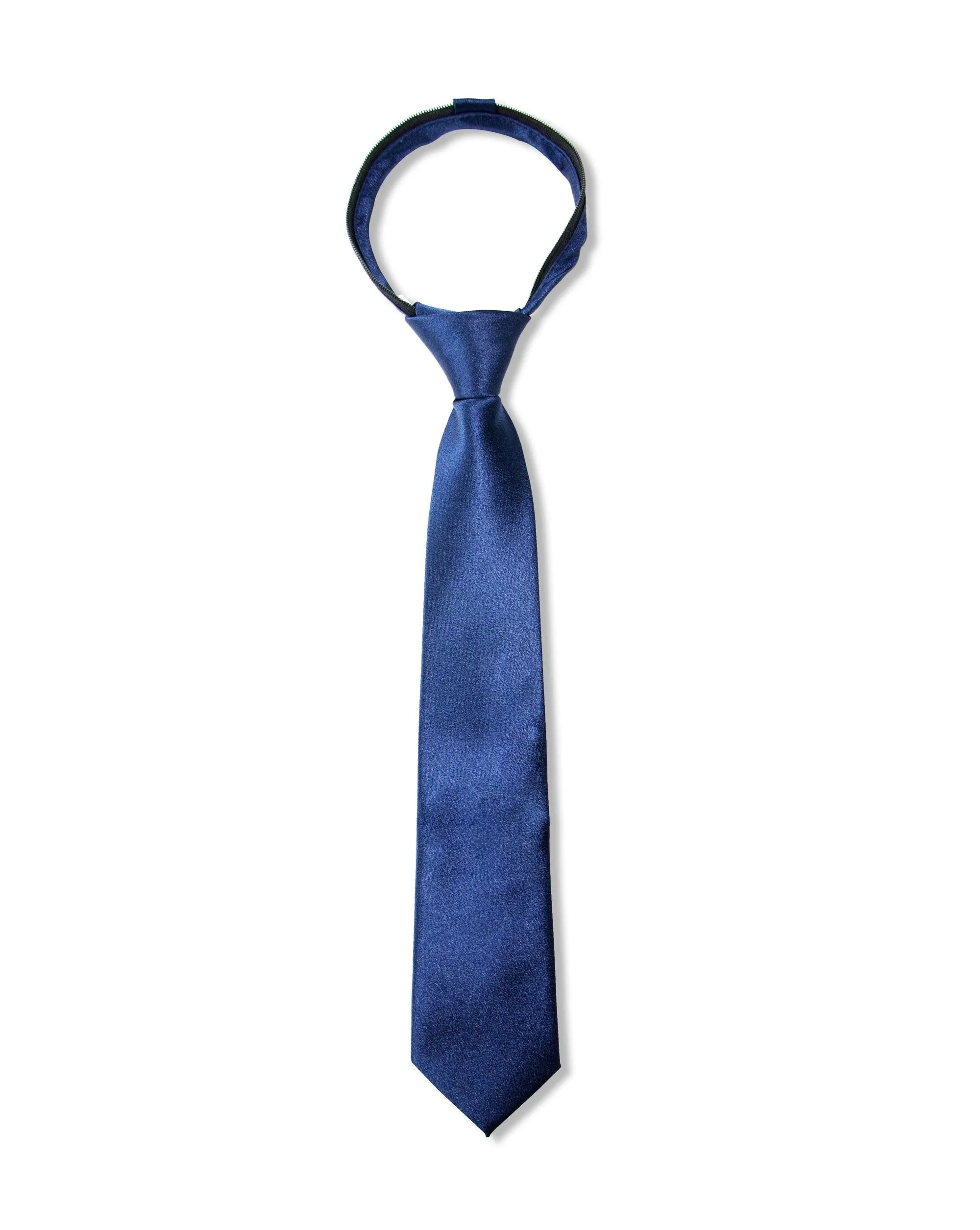 Boys' Milano Crinkle Microfiber Zipper Tie