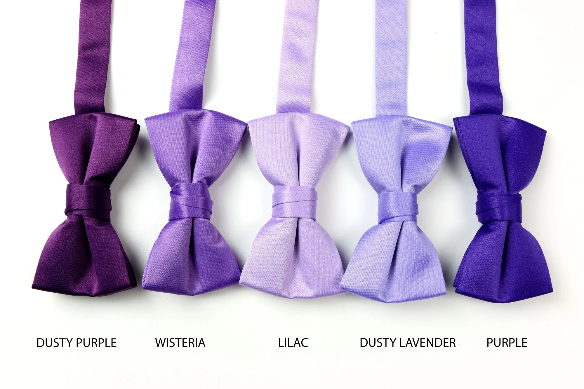 Boys' Solid Color Pre-Tied Satin Bow Tie