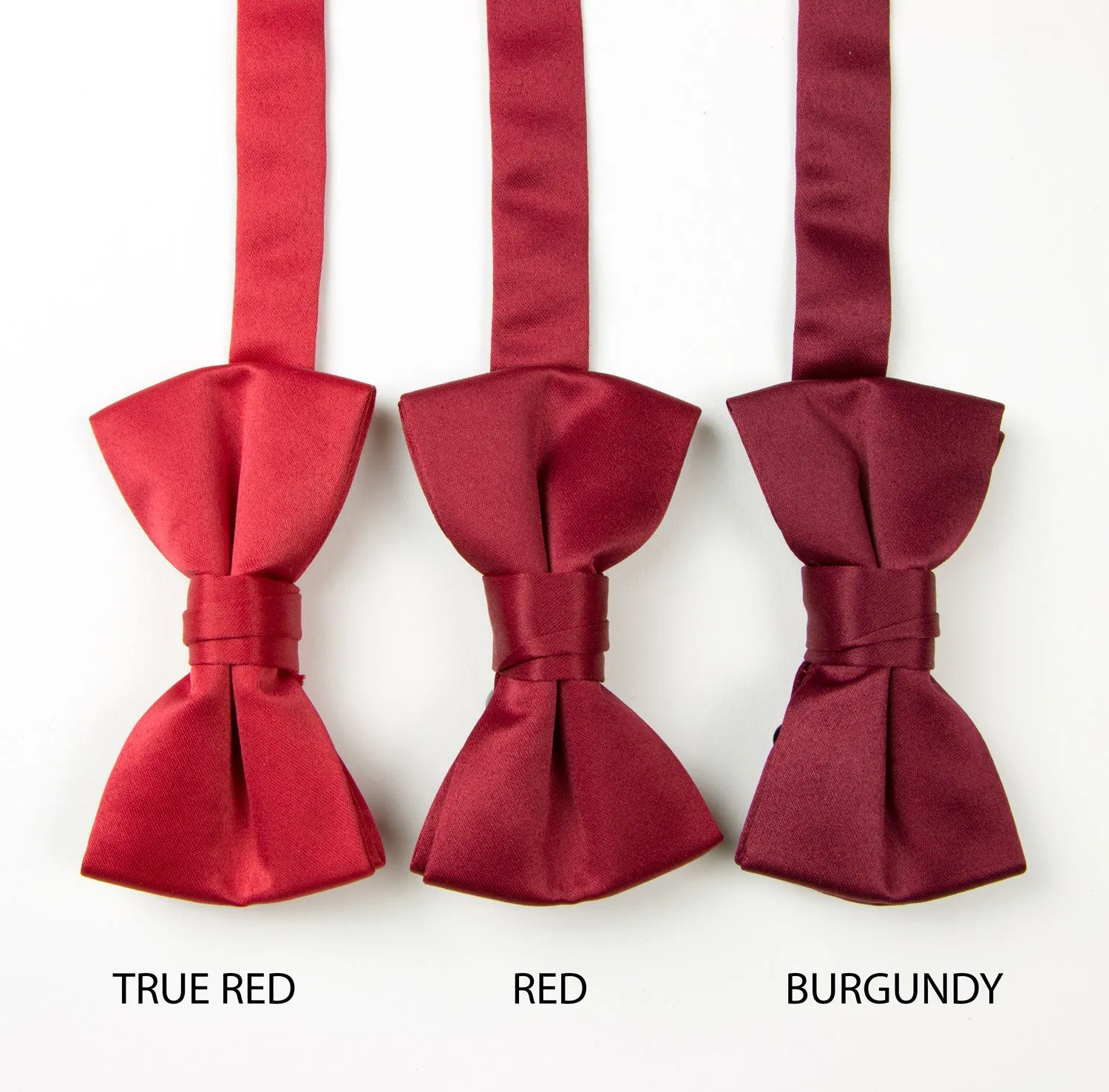 Boys' Solid Color Pre-Tied Satin Bow Tie