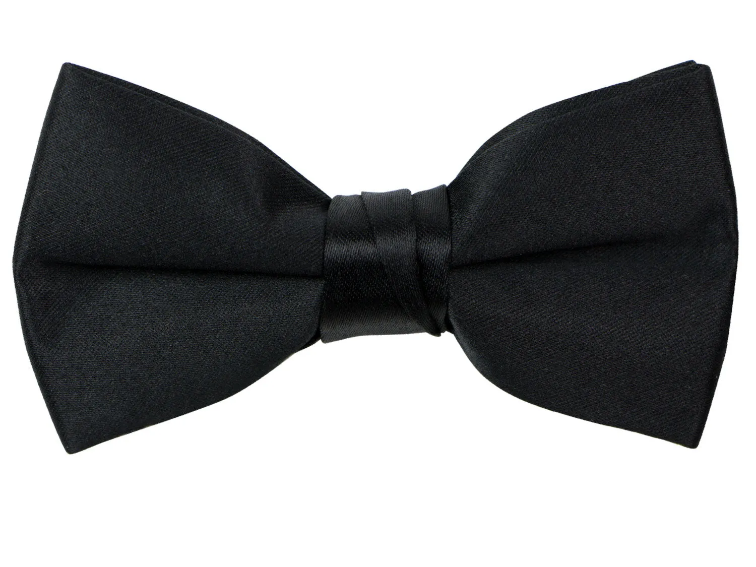 Boys' Solid Color Pre-Tied Satin Bow Tie