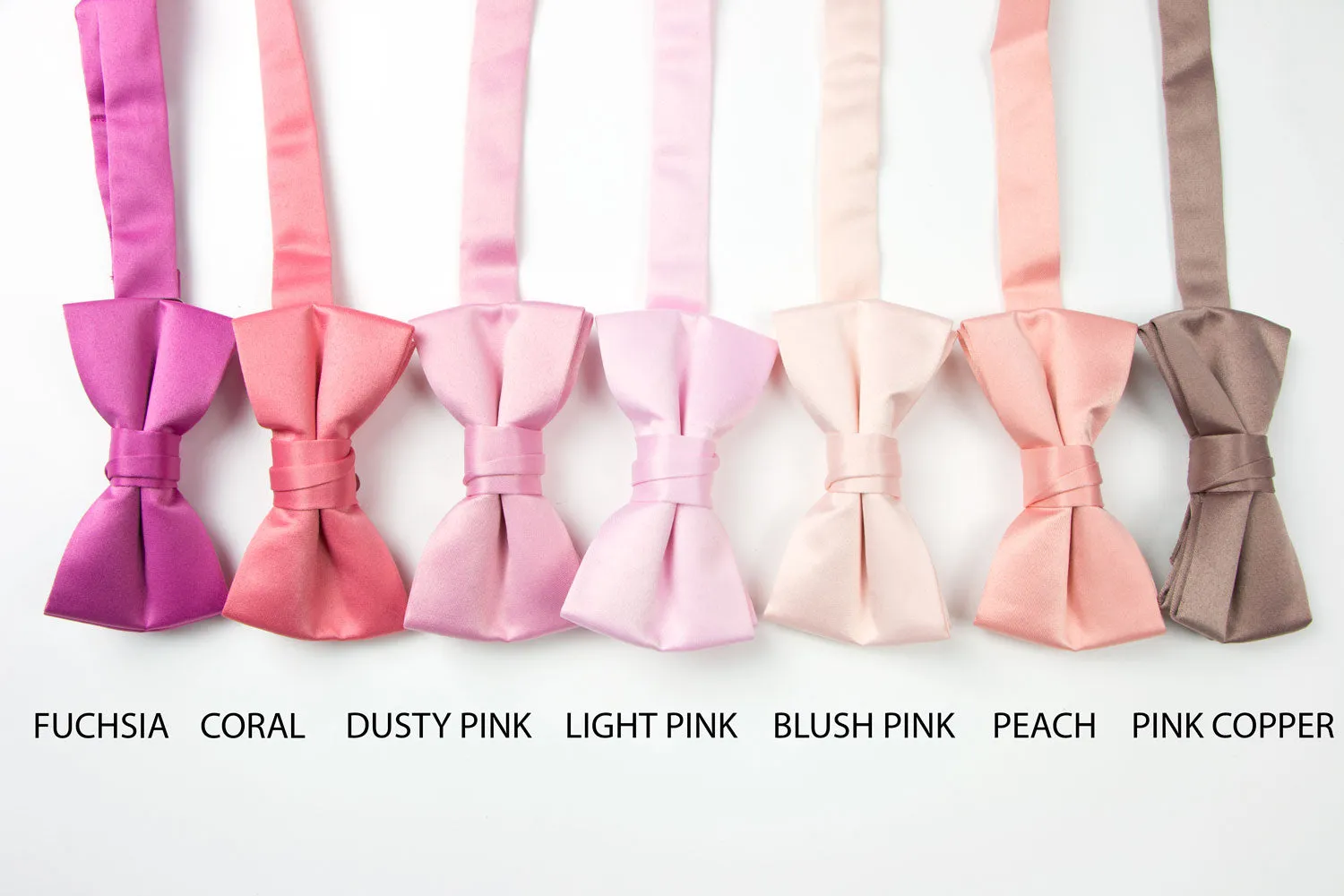 Boys' Solid Color Pre-Tied Satin Bow Tie