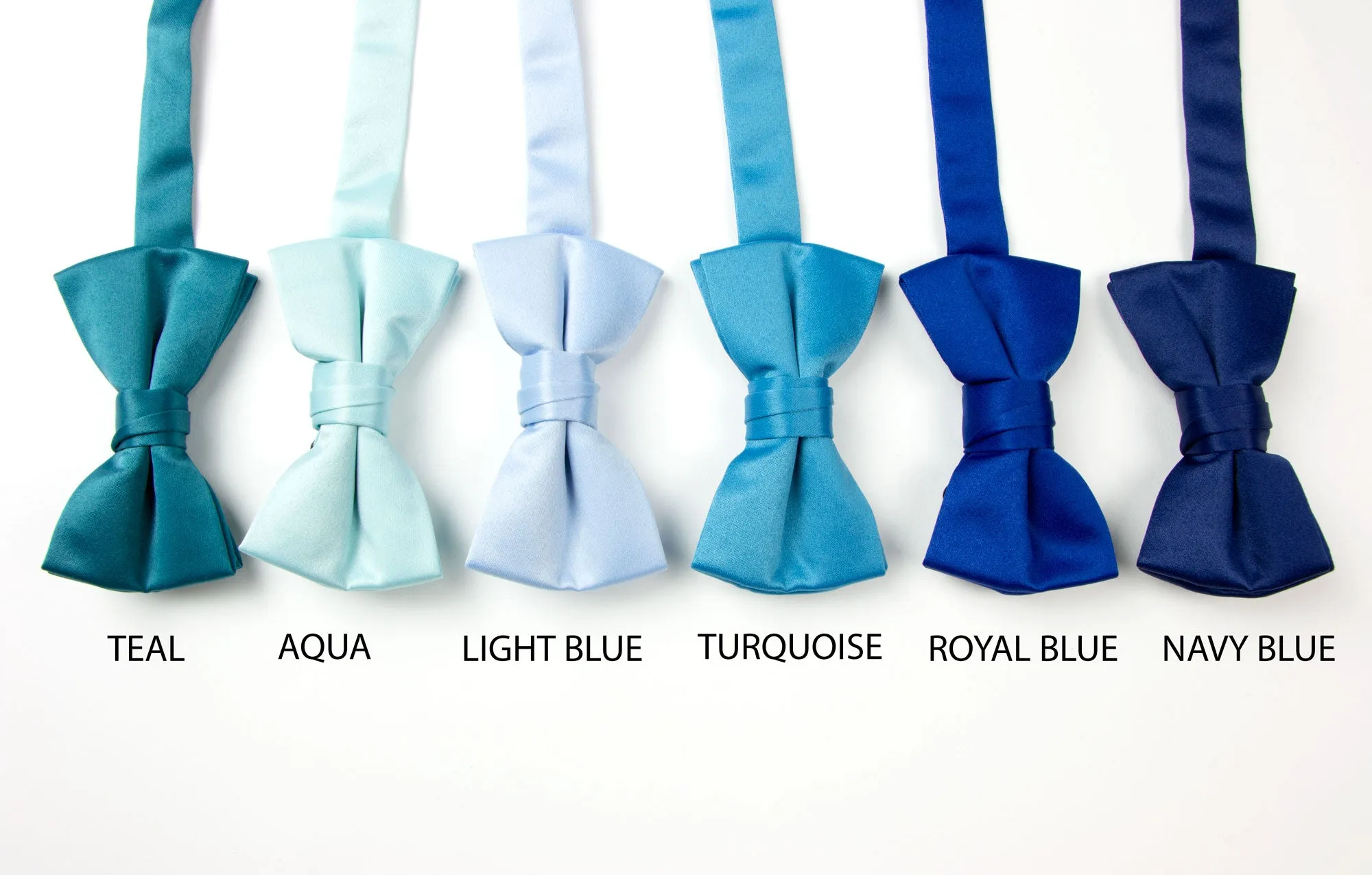 Boys' Solid Color Pre-Tied Satin Bow Tie