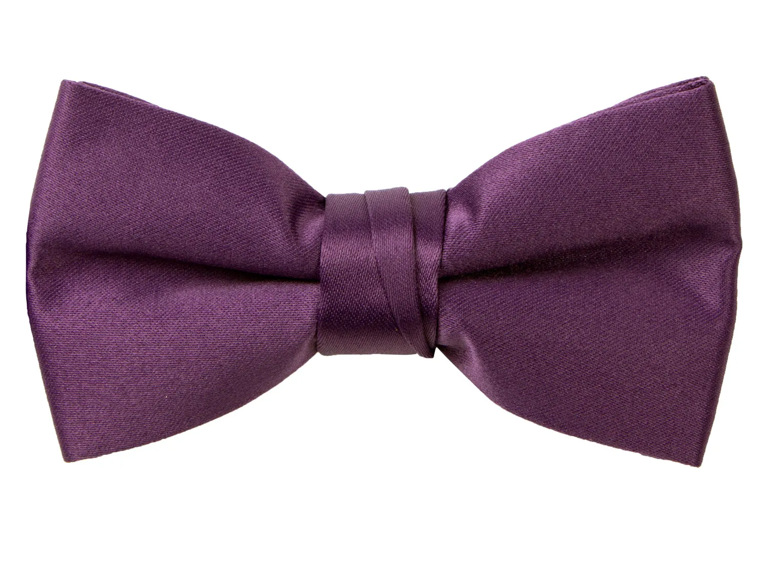 Boys' Solid Color Pre-Tied Satin Bow Tie