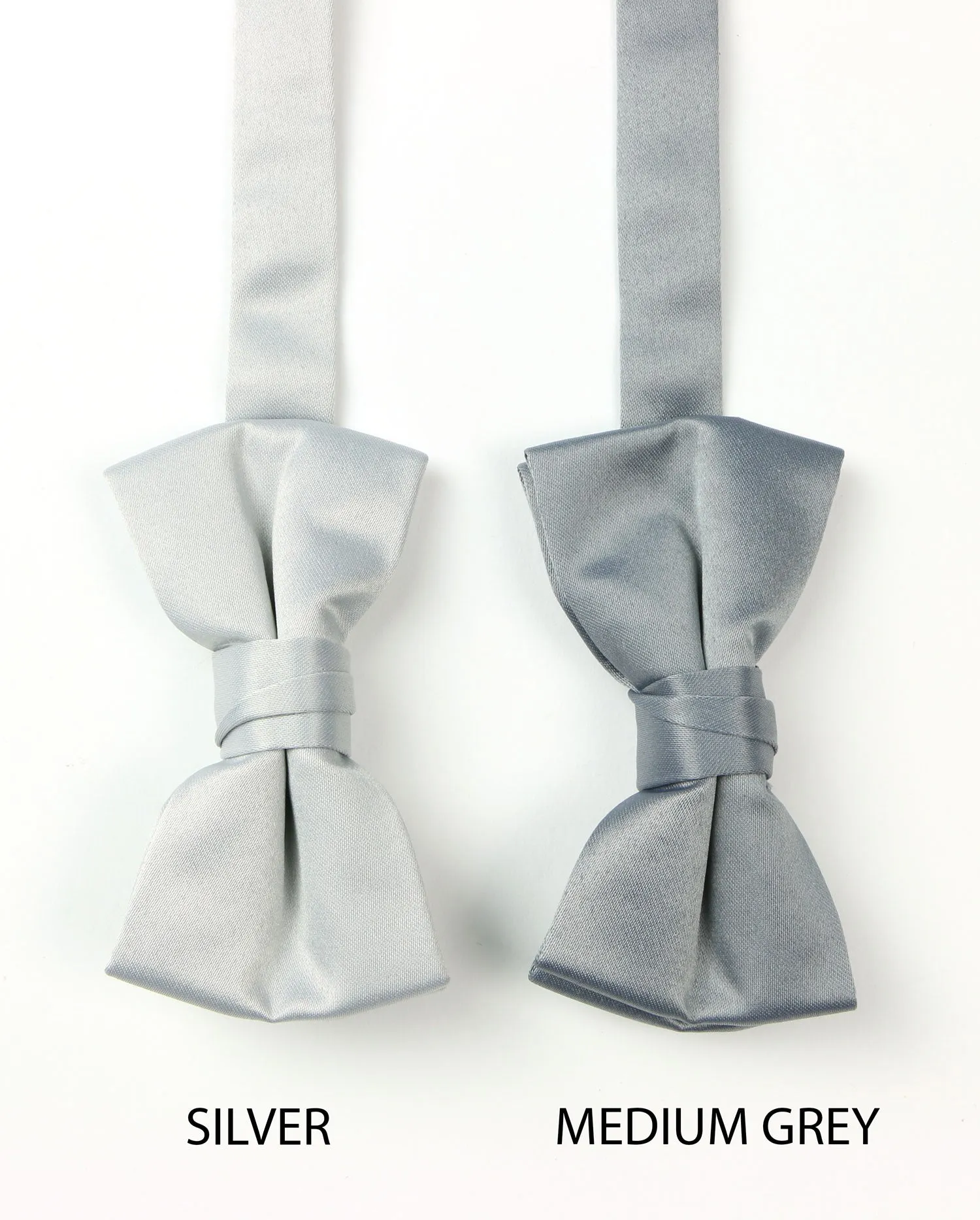 Boys' Solid Color Pre-Tied Satin Bow Tie