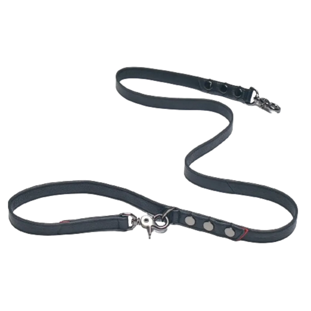 BUTCHIE Dog Leash in Black/ Gunmetal