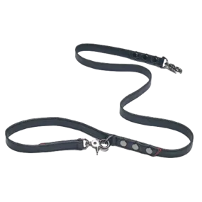 BUTCHIE Dog Leash in Black/ Gunmetal