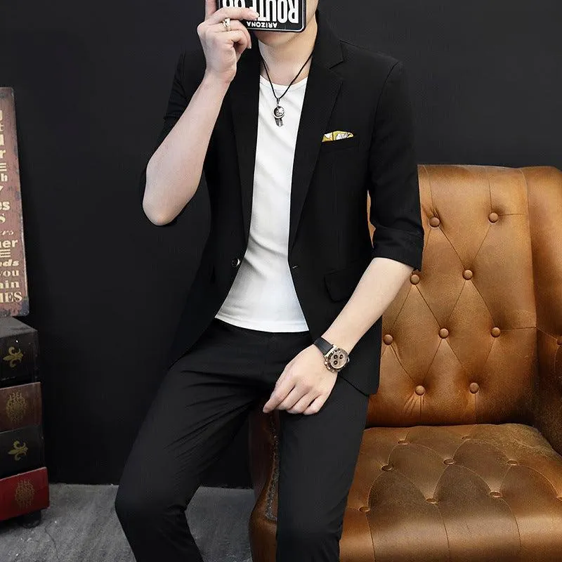 Casual Three-quarter Sleeve Small Suit Men's