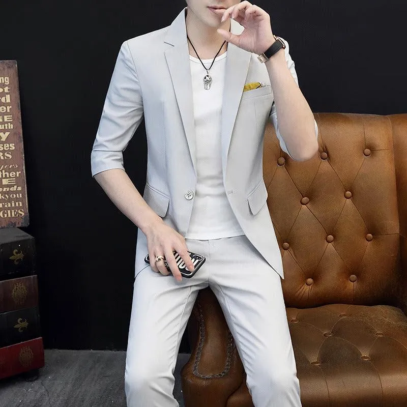 Casual Three-quarter Sleeve Small Suit Men's