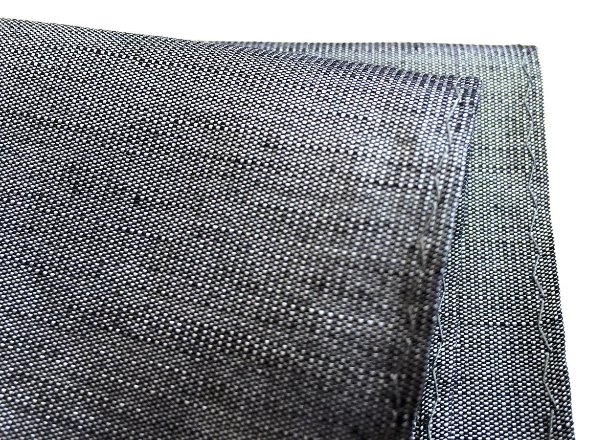 Charcoal Linen Pocket Square, Dark Grey Zug Island