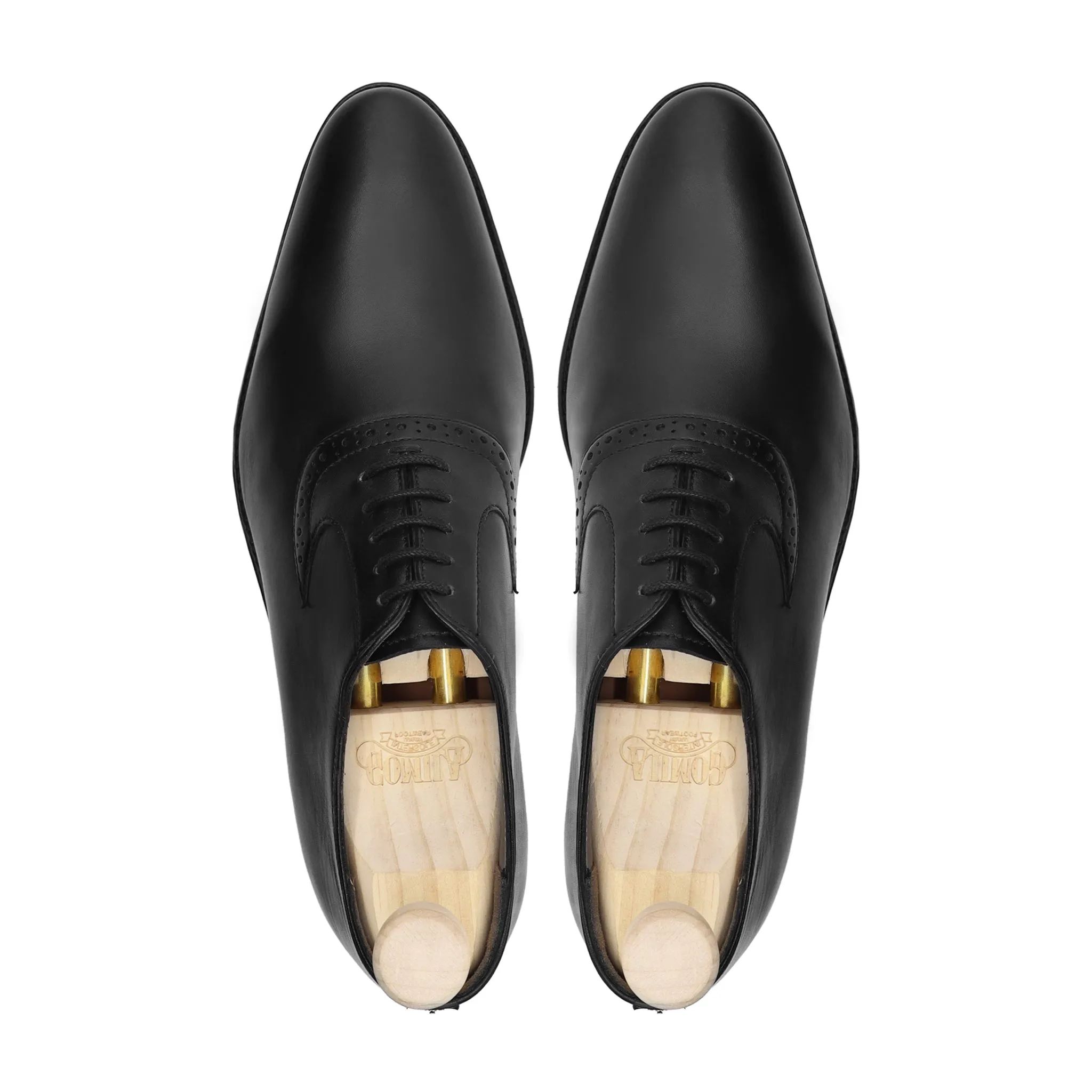 Charcoal - Men's Black Calf Leather Oxford