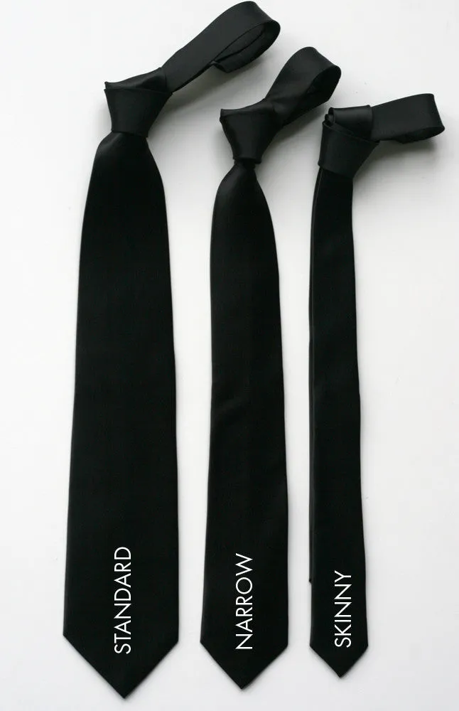 Charcoal Necktie. Solid Color Dark Grey Satin Finish Tie, No Print