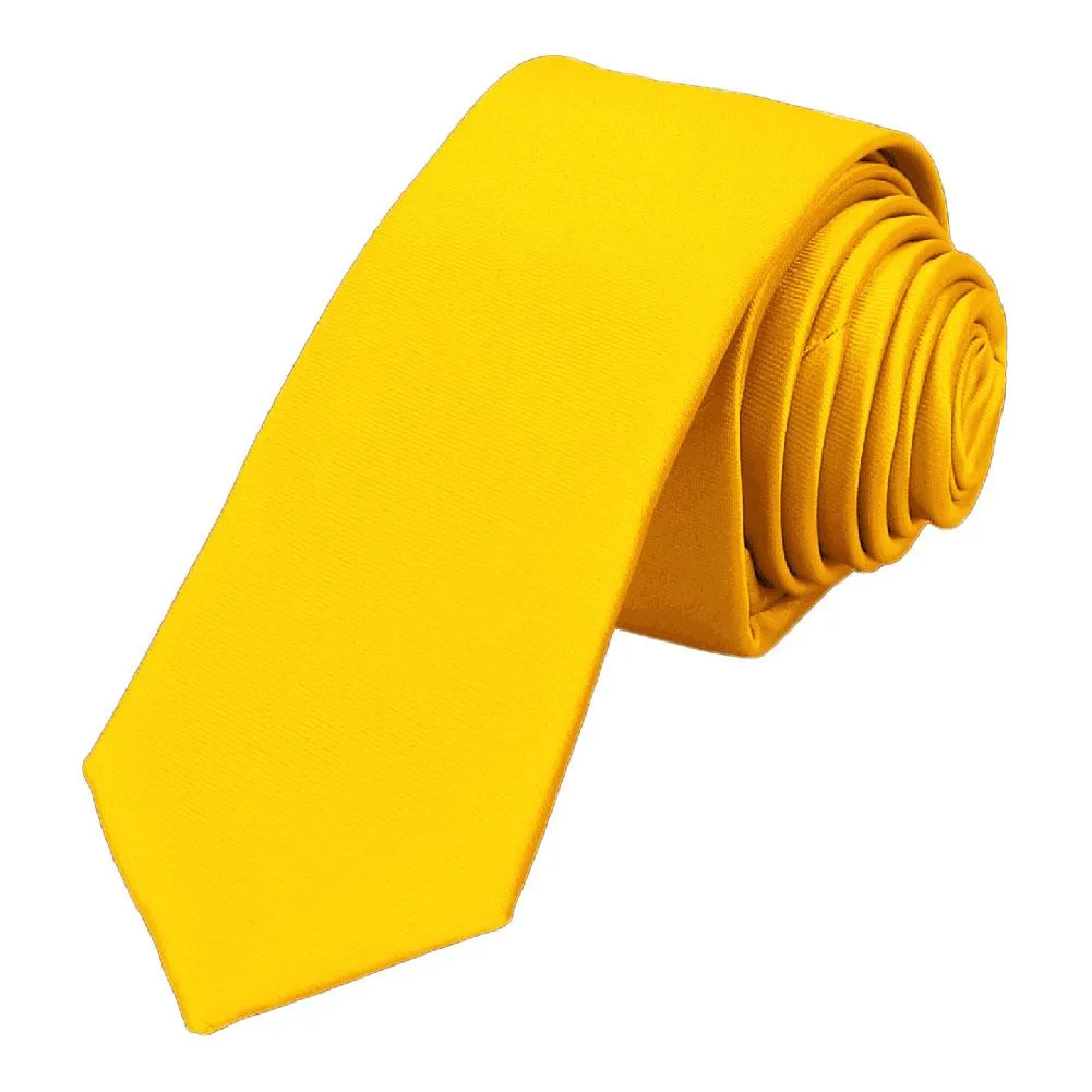 Classic Solid Color Skinny Neckties, 10-Pack