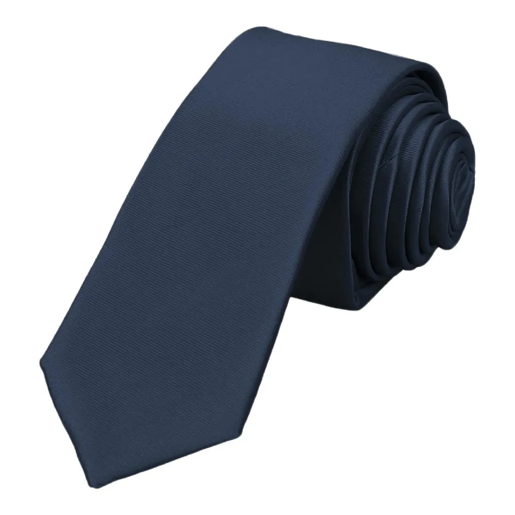 Classic Solid Color Skinny Neckties, 10-Pack