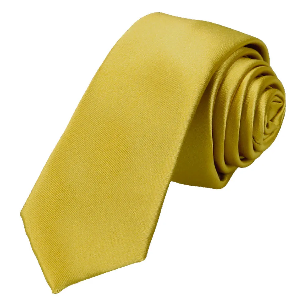 Classic Solid Color Skinny Neckties, 10-Pack