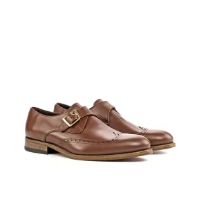 Como Moltrasio Men's Shoes Calf-Skin Leather Single Monk-Strap (CM1010)