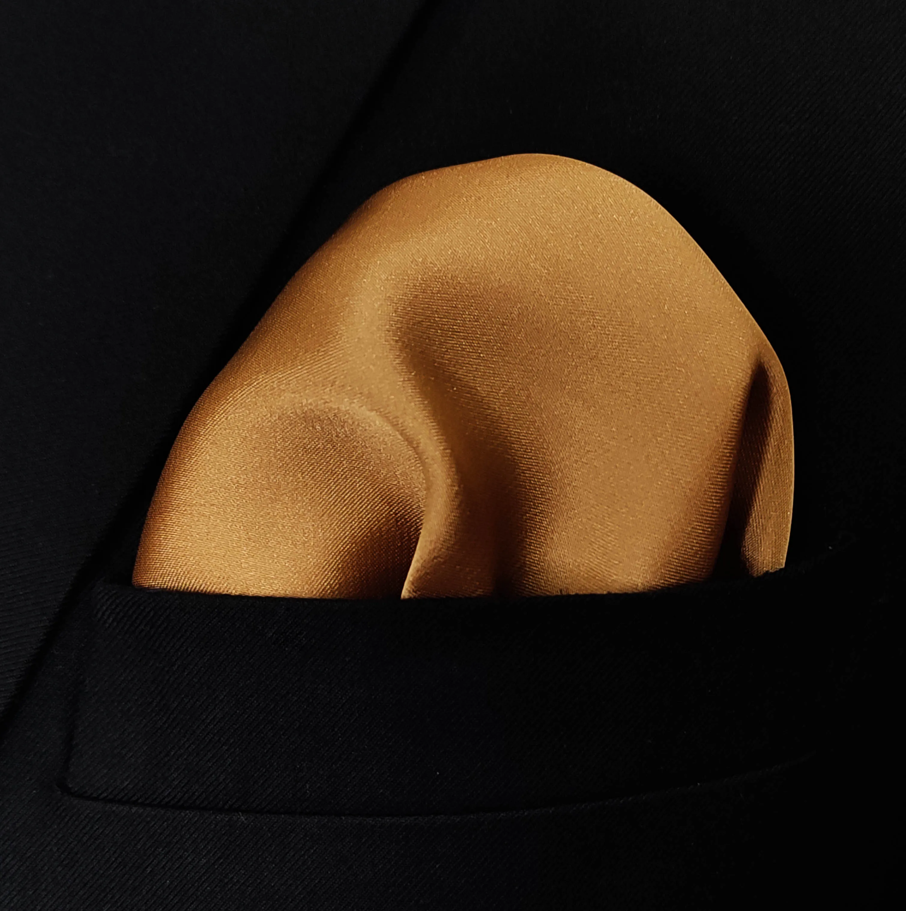 Copper brown silk Pocket Squares