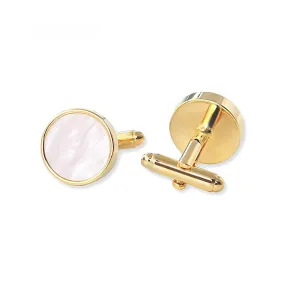 Copper Imitation Mother-of-Pearl Acrylic Cufflinks