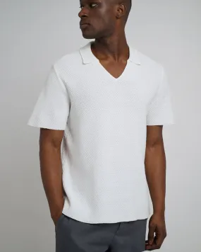 Cotton Crochet Johnny Collar Polo