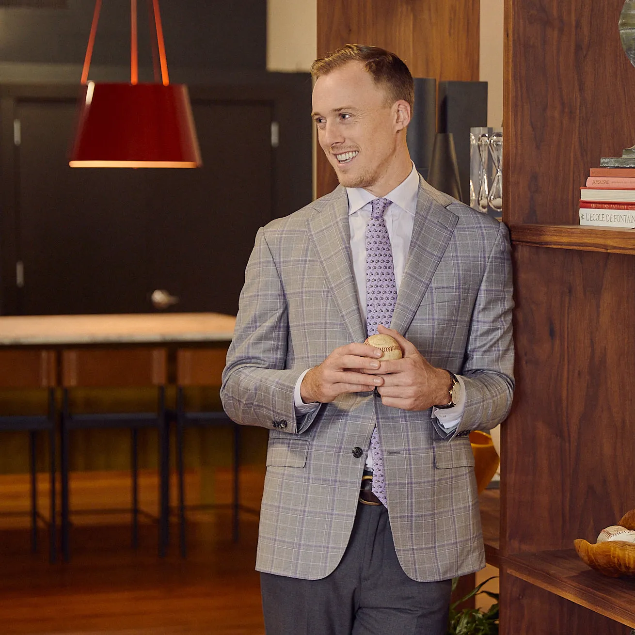 Dauphine Lt. Gray Solid (Regular Fit) Pinpoint Oxford Dress Shirt - Spread Collar