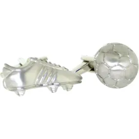 David Van Hagen Football Boot Cufflinks - Silver
