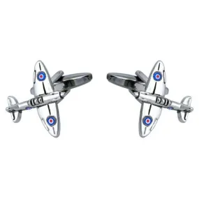 David Van Hagen Spitfire Cufflinks - Silver