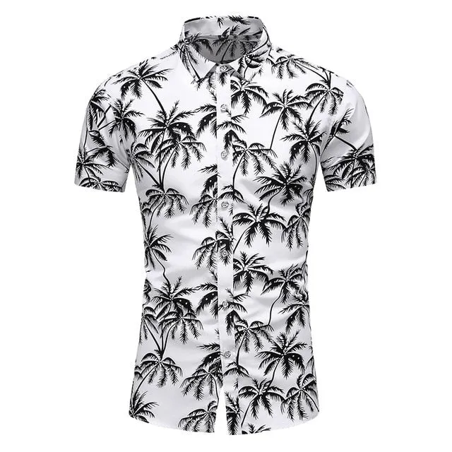 DESIGN SHORT SLEEVE CASUAL SHIRT MEN'S PRINT BEACH BLOUSE NEW SUMMER MEN'S SHIRTS